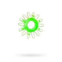 Эрекционное кольцо Toyfa с шипами, зеленое