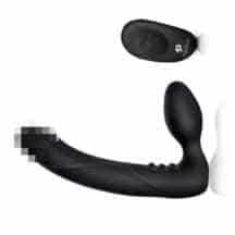 Безремневой вибрострапон Pegasus Strapless Strap-On с пультом ДУ, черный, 20,2 см