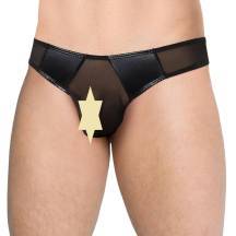 Трусы мужские со вставками Wetlook  SoftLine Collection, чёрный, M/L