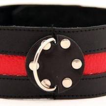 Ошейник черный с красным