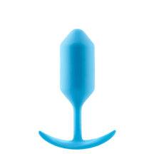 Анальная пробка для ношения b-Vibe Snug Plug 3 с переменным центром тяжести, голубая