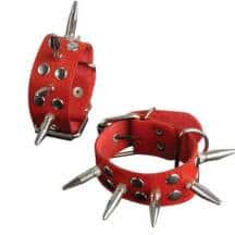 Наручники с шипами красные. Нет в наличии Наручники с шипами красные