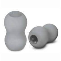 Двусторонний мастурбатор Zolo Mini Double Bubble, серый Двусторонний мастурбатор Zolo Mini Double Bubble, серый