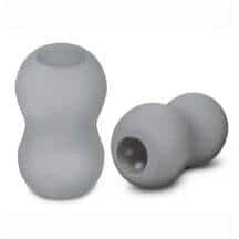 Двусторонний мастурбатор Zolo Mini Double Bubble, серый Двусторонний мастурбатор Zolo Mini Double Bubble, серый