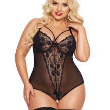 Боди SoftLine Collection Amanda, черый, XXXL