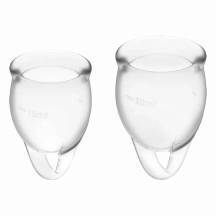 Менструальные чаши Satisfyer Feel Confident, 2 шт в наборе, бесцветный. Нет в наличии Менструальные чаши Satisfyer Feel Confident, 2 шт в наборе, бесцветный