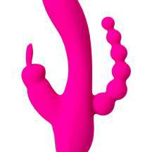 Тройной вибратор-кролик Jos Spanky, розовый Тройной вибратор-кролик Jos Spanky, розовый