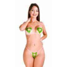 Съедобные наклейки для тела HotFlowers Мята, зеленые Съедобные наклейки для тела HotFlowers Мята, зеленые