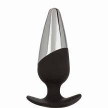 Анальная пробка CalExotics Executive, серебристо-черная. Нет в наличии Анальная пробка CalExotics Executive, серебристо-черная