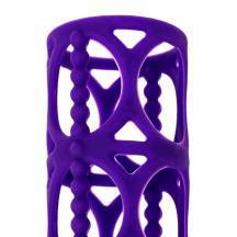 Насадка на член открытая с рельефом и шариками Toyfa A-Toys, фиолетовая Насадка на член открытая с рельефом и шариками Toyfa A-Toys, фиолетовая