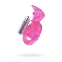 Виброкольцо с подхватом мошонки Toyfa, розовое
