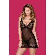 Сорочка Obsessive 856-CHE-1 chemise, Чёрный, L/XL. Нет в наличии Сорочка Obsessive 856-CHE-1 chemise, Чёрный, L/XL