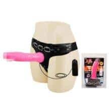 Страпон с вибрацией Adjustable elastic Harness  Baile, розовый. Нет в наличии Страпон с вибрацией Adjustable elastic Harness  Baile, розовый