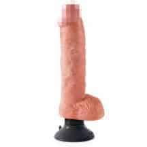 Вибратор PipeDream King Cock 10 Vibrating Cock with Balls 26 см, телесный