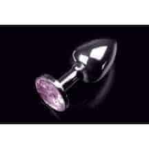 Маленькая анальная пробка с розовым кристаллом Пикантные Штучки, серебристый. Нет в наличии Маленькая анальная пробка с розовым кристаллом Пикантные Штучки, серебристый