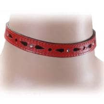 Ошейник ажурный со стразами Подиум, красный. Нет в наличии Ошейник ажурный со стразами Подиум, красный