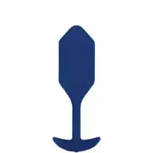 Вибропробка для ношения b-Vibe Vibrating Snug Plug 4, синяя