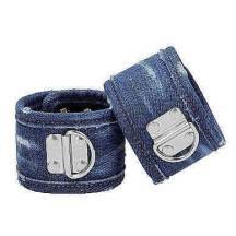Джинсовые наручники Shots Ouch! Roughend Denim Style, синие