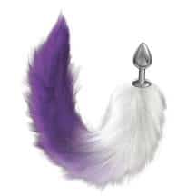 Анальная пробка Lola Games Diamond Galaxy, серебристая с фиолетово-белым хвостом Анальная пробка Lola Games Diamond Galaxy, серебристая с фиолетово-белым хвостом