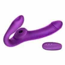 Безремневой вибрострапон с вакуумной стимуляцией и пультом ДУ Erocome Cancri, фиолетовый. Нет в наличии Безремневой вибрострапон с вакуумной стимуляцией и пультом ДУ Erocome Cancri, фиолетовый