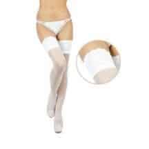 Чулки на силиконовой резинке, L, белые. Нет в наличии Чулки на силиконовой резинке, L, белые