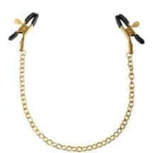 Зажимы на грудь Pipedream соединенные цепочкой, золотистые