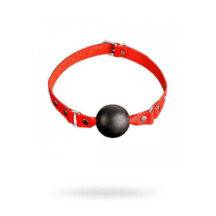 Кляп Sitabella из натуральной кожи, красно-черный