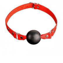 Кляп Sitabella из натуральной кожи, красно-черный