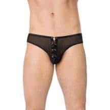 Трусы мужские SoftLine Collection на шнуровке, чёрный, M/L