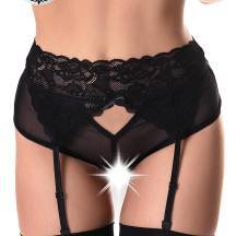 Трусики-пояс для чулок Erolanta Iveta, черные, 46-48