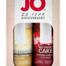 Набор оральных лубрикантов System JO Шампанское + Красный бархат на водной основе, 60 мл х 2 шт