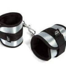 Наручники мягкие Fifty Shades Of Grey Totally His, черно-серебристые