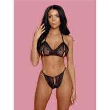 Комплект эротического белья бюстгалтер и трусики Amor El, черный, S/M. Нет в наличии Комплект эротического белья бюстгалтер и трусики Amor El, черный, S/M