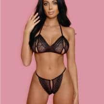 Комплект эротического белья бюстгалтер и трусики Amor El, черный, S/M. Нет в наличии Комплект эротического белья бюстгалтер и трусики Amor El, черный, S/M