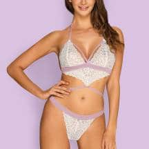 Боди Obsessive Lilyanne teddy, Белый, L/XL