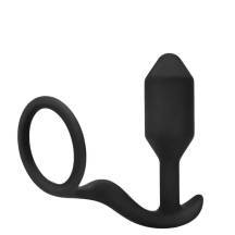 Анальная пробка с эрекционным кольцом b-Vibe Snug & Tug, черный Анальная пробка с эрекционным кольцом b-Vibe Snug & Tug, черный