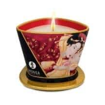 Массажная свеча Shunga Клубника с шампанским, 170 мл Массажная свеча Shunga Клубника с шампанским, 170 мл