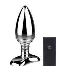 Анальная вибропробка Nexus Cestos с пультом ДУ, серебристая Анальная вибропробка Nexus Cestos с пультом ДУ, серебристая