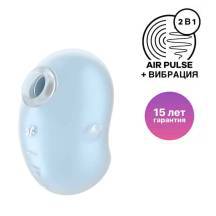 Вакуумный стимулятор клитора с вибрацией Satisfyer Cutie Ghost, голубой. Нет в наличии Вакуумный стимулятор клитора с вибрацией Satisfyer Cutie Ghost, голубой