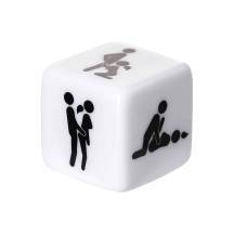 Кубик для эротической игры Eromantica Позы страсти, белый