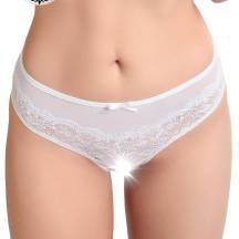 Трусики с жемчужной нитью Erolanta Joan, белые, 42-44