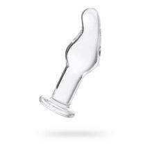 Анальная пробка Sexus Glass с изогнутым кончиком, бесцветный