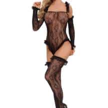 Костюм-сетка SoftLine Collection Burlesque, черный, S/L