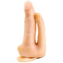 Фаллоимитатор-реалистик двойной LoveToy на присоске, телесный