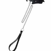 Ошейник-воротник с поводком Pecado BDSM, натуральная кожа, черный Ошейник-воротник с поводком Pecado BDSM, натуральная кожа, черный