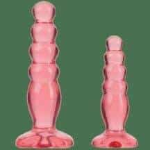 Анальные пробки Doc Johnson Crystal Jellies Trainer 2 шт, розовые