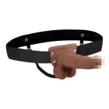 Вибрострапон на трусиках Lux Fetish 17,7 см, коричневый Вибрострапон на трусиках Lux Fetish 17,7 см, коричневый