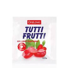 Оральная гель-смазка Bioritm Tutti-Frutti OraLove Сладкий барбарис на водной основе, 4 мл