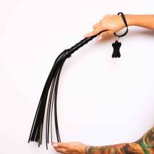 Флоггер Scandal из натуральной кожи, черный