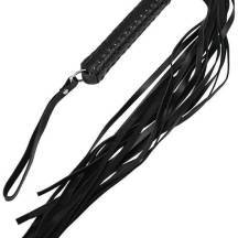 Плетка Подиум с плетеной ручкой, черная